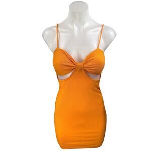 Princess Polly Coral Sleeveless Cutout Camisole Tank Knit Mini Bodycon Dress 2